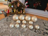 12 Christbaumkugeln DDR Ostalgie uni Perlmuttfarbe matt Vintage L Bayern - Altdorf Vorschau