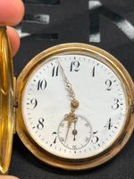 Savonette Taschenuhr 585 Gold 14K OTTO SCHLAGETER? Baden-Württemberg - Karlsruhe Vorschau