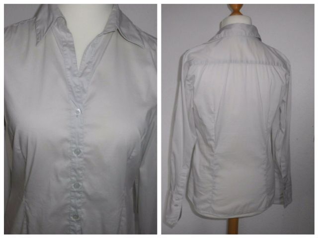 NEU H&M BUSINESS BLUSE HEMD STRETCH 40 GRAU V-Ausschnitt in Mainz