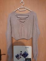 Strickpullover mit V-Ausschnitt in Größe S Farbe Rosa/Rosé Sachsen - Großenhain Vorschau