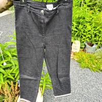 Jeans 7/8 schwarz mit Bordüre Gr. 40 Heine Brandenburg - Mittenwalde Vorschau