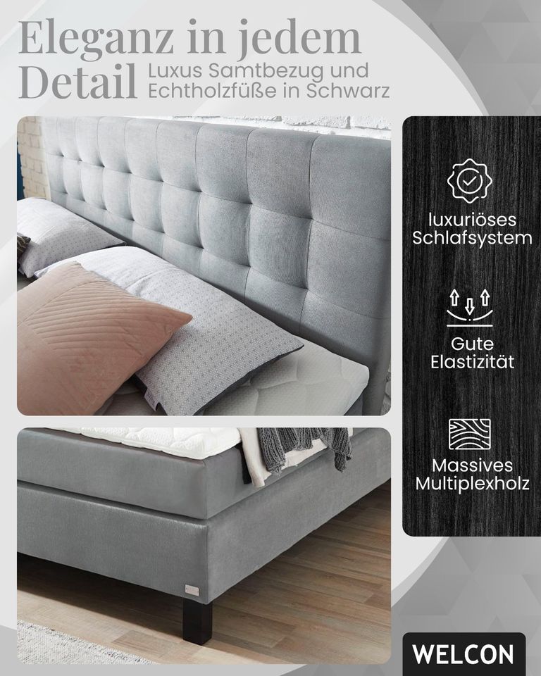 WELCON Rockstar® Boxspringbett 180x200 boxspringbettenshop24.de in Giesen