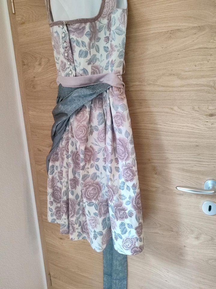 Krüger Dirndl Gr 40 Jeansblau rose in Arrach