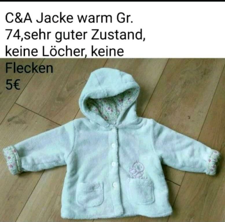 Mädchen Jacke Mütze Gr.74 in Eichenzell