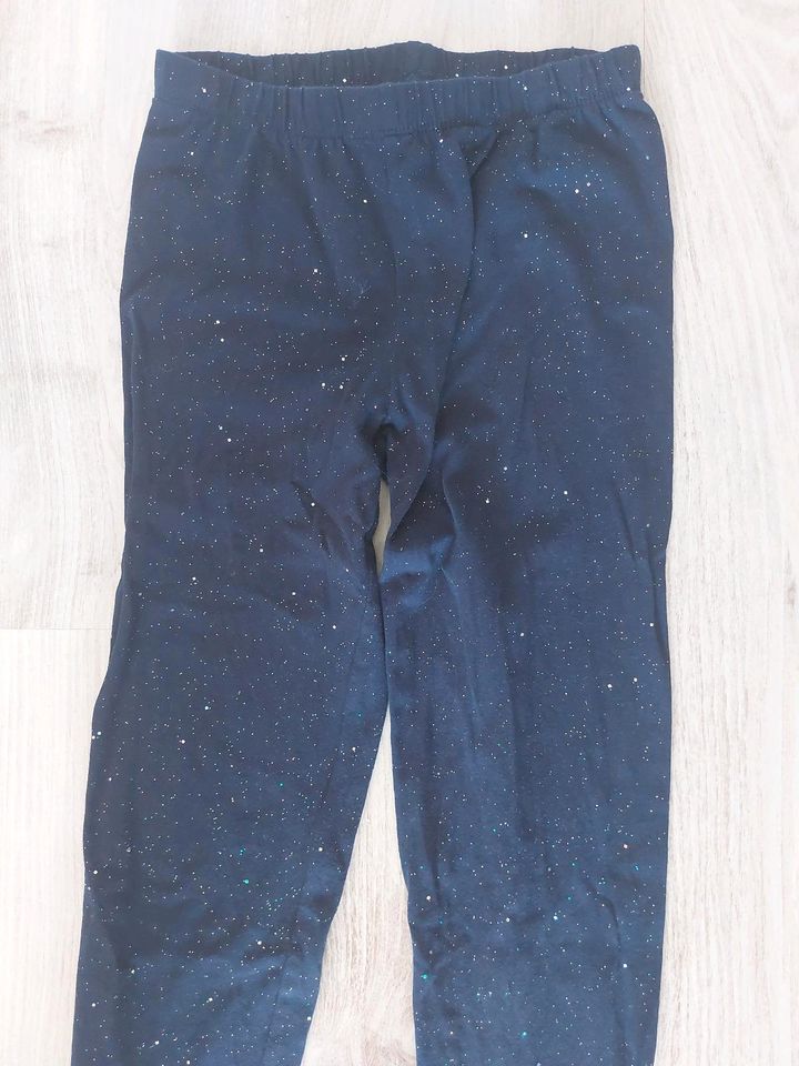 Leggings Gr 146 blau mit Glitzer in Kerpen