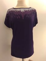 Bluse T-Shirt violett mit Pailletten Thüringen - Umpferstedt Vorschau