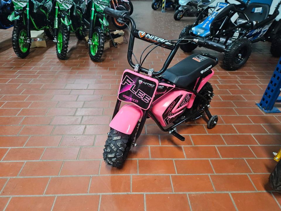 Kinder Elektro Motorrad mit Stützrädern  300W Eco mini dirtbike in Bad Breisig 