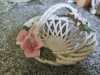 Schale Porzellan mit Blumen verziert Korb Körbchen Vintage Nordrhein-Westfalen - Selm Vorschau