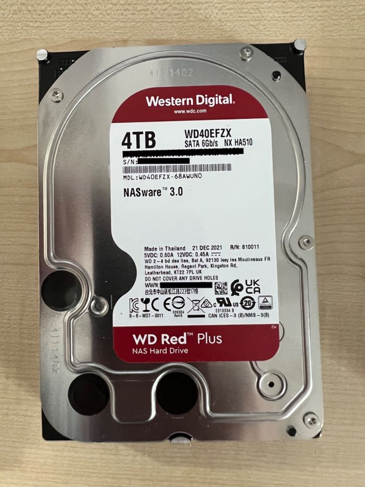 4 TB Sata Festplatte 3,5" Western Digital WD Red WD40EFZX in Paderborn