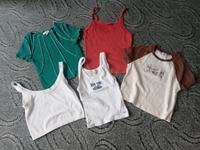 5 T-Shirts Paket Cropped Top Gr. XS neu Porto 2,55 Brandenburg - Bernau Vorschau