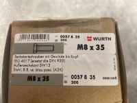 190 Stück Würth Sechskantschrauben M8x35 Niedersachsen - Holzminden Vorschau