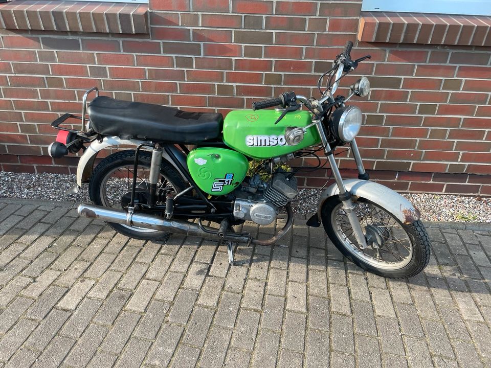 Simson S51 mit Papiere 60 km/h Bj 1985 SR50 Schwalbe Star KR51 in Jakobsdorf