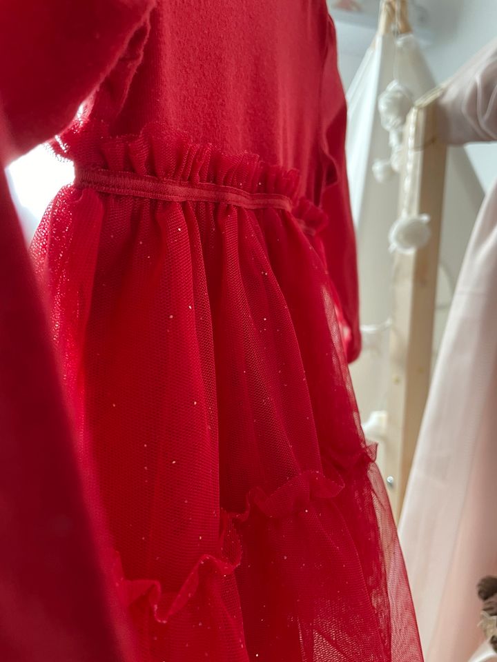 Süßes Tüll - Kleid/ rot/ Glitzer/H&M/ Organic Cotten/ 74 in Amberg