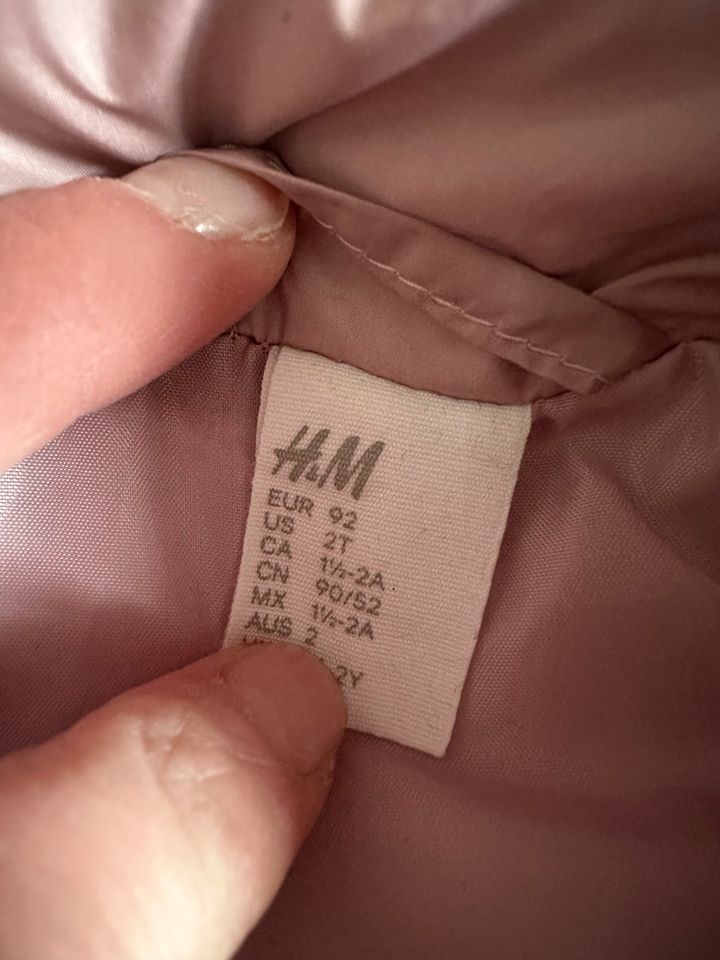 Neuwertig! Mädchen Übergangsjacke,Jacke,Rosa,H&M,92,zara,leicht in Marburg