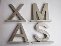 Aufsteller 4 Holz Buchstaben XMAS Weihnachtsdeko 14 cm Tischdeko Nordrhein-Westfalen - Geldern Vorschau