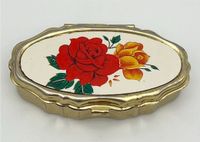 Vintage Pillendose Rosen Schmuckbox Blumen Gold Schatulle Floral Schwerin - Altstadt Vorschau