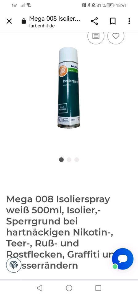 NEU ISOLIERSPRAY FÜR ALLES WAS MAN ISOLIEREN MUSS in Hamburg