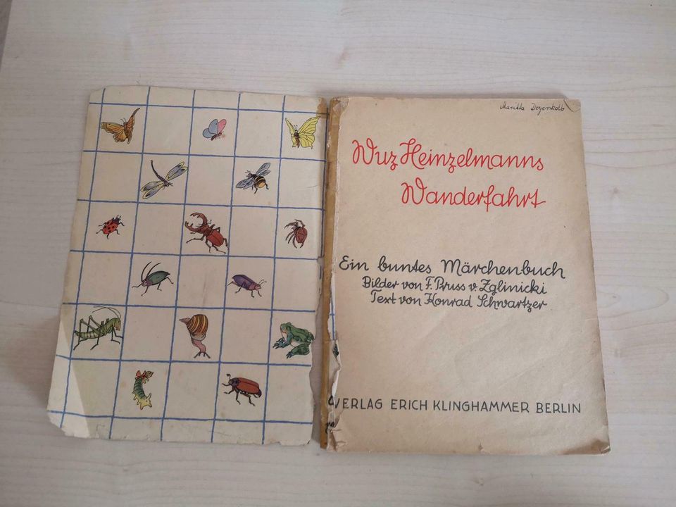 Altes Märchenbuch "Wuz Heinzelmanns Wanderfahrt", 1943 in Bad Schwalbach