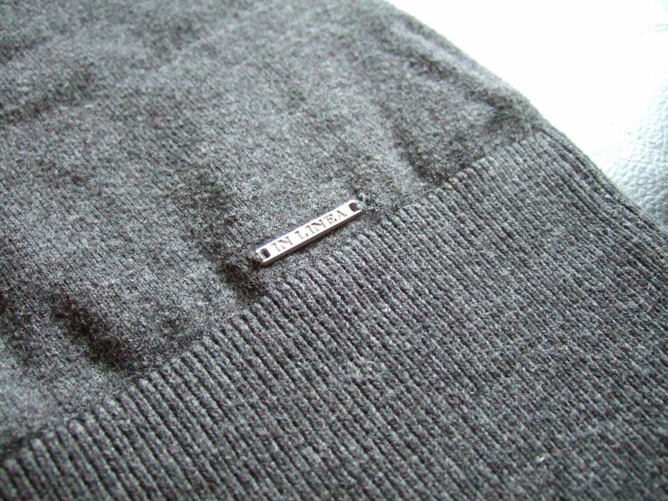 Pullover Pulli V-Ausschnitt grau Stretch Feinstrick Gr M 38 in Gelsenkirchen