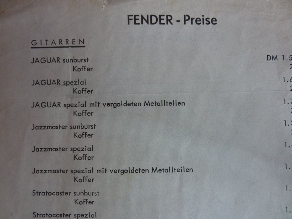 Fender Katalog 1969 in Viechtach