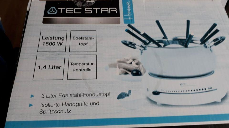 Fondue elektrisch regelbar für Fleisch, Schokolade und Käse  neu in Aulendorf