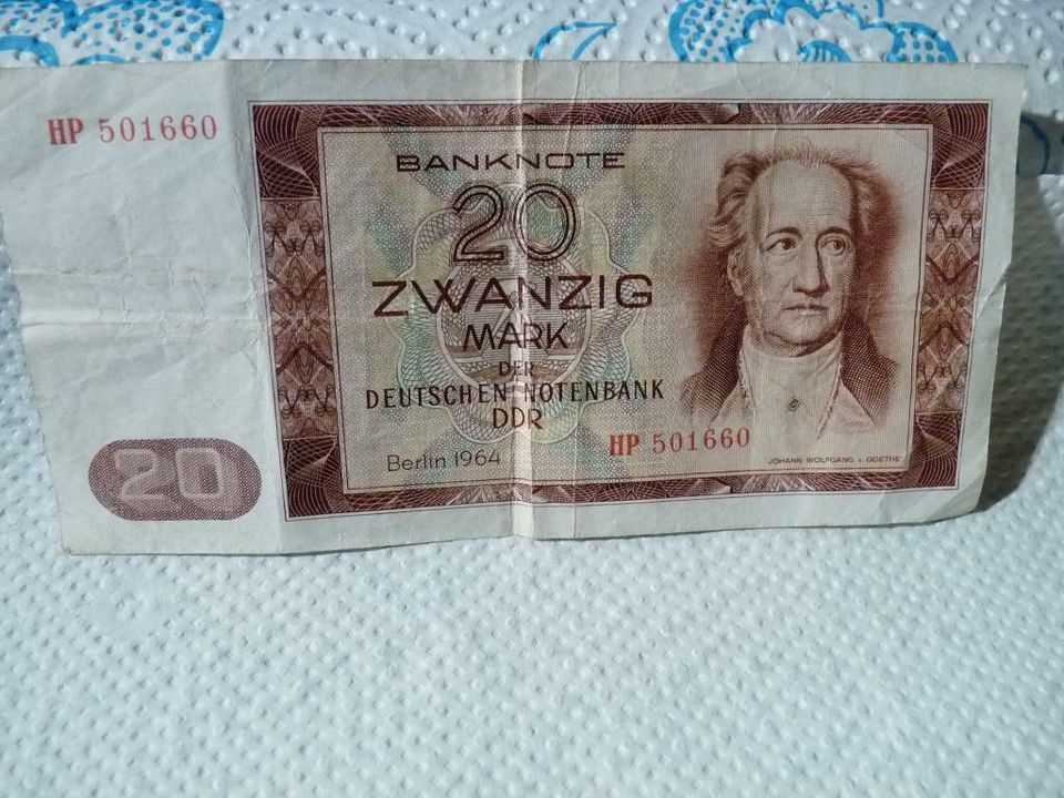 20 Markschein der Deutschen Notenbank-DDR !!! in Prisannewitz