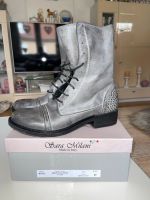 Sara Milani Damen Leder Boots Stiefel Gr 39 Antik grau Strass Nordrhein-Westfalen - Herne Vorschau