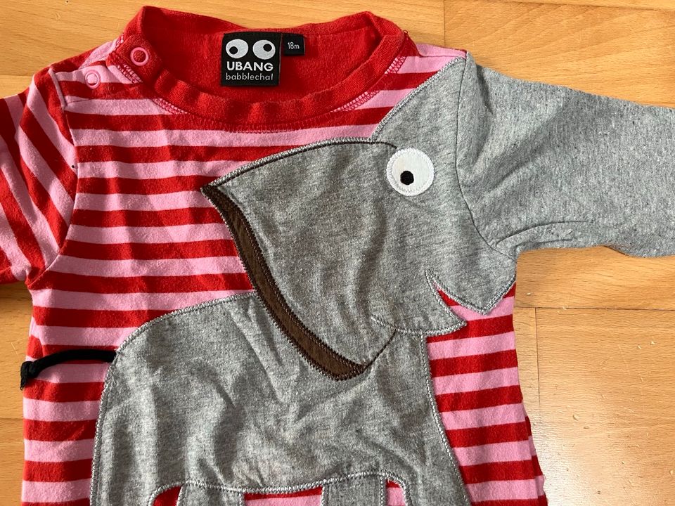 Ubang Shirt, Langarmshirt, Elefant, 18M, Gr. 86 in Hamburg