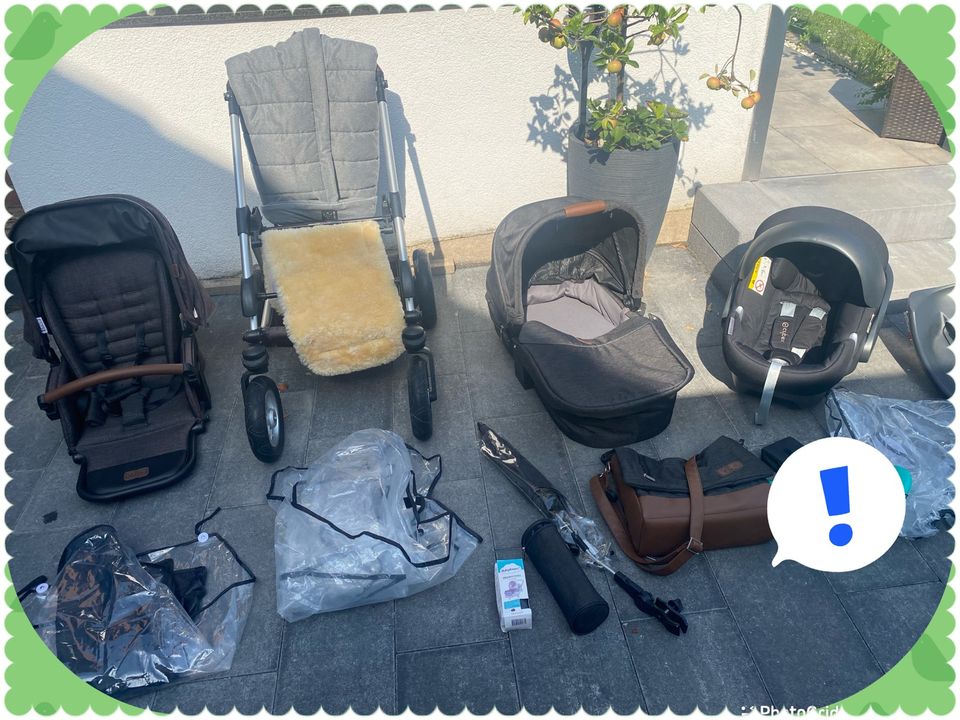 Kinderwagen ABC Design Viper 4+CYBEX ATON Q i- Size+XXL Zubehör in Dormagen