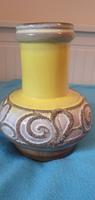 70er DDR Strehla Keramik Vasen 1419 Blumenvase gelb 21 cm hoch Bayern - Landshut Vorschau