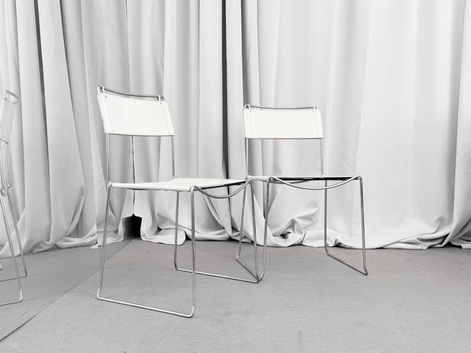 1/20 Ital Giandomenico Belotti Chrom Stühle Chairs Gratis Versand in Berlin