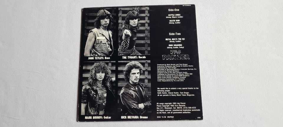 Jag Panzer Heavy Metal Vinyl Sammlungsauflösung in Kettenheim