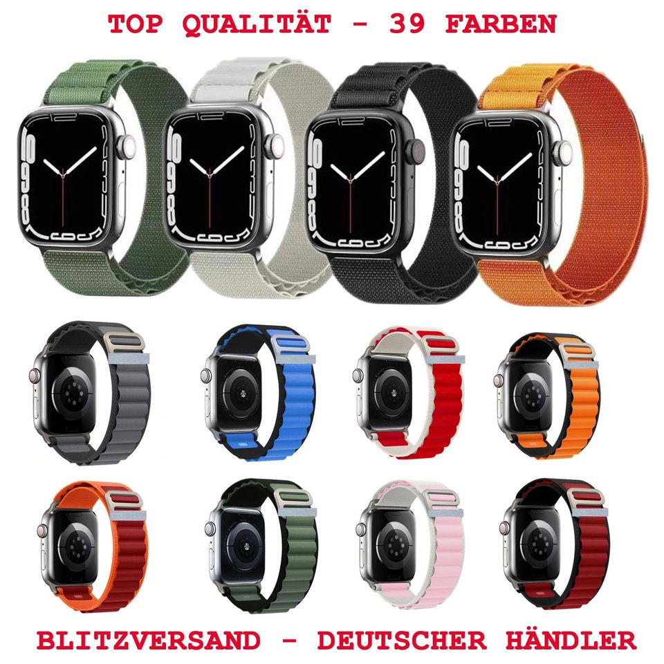 Nylon Loop Typ Alpine Loop für apple watch  9 8 7 6 5-1 /38-49mm in Elsfleth