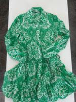 Zara Kleid Weiss Grün Größe XS 34 mit Bindeband Neu Bayern - Peißenberg Vorschau