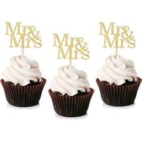 12x Mr&Mrs Cupcake Topper/Muffin gold Hochzeit Deko Niedersachsen - Langenhagen Vorschau