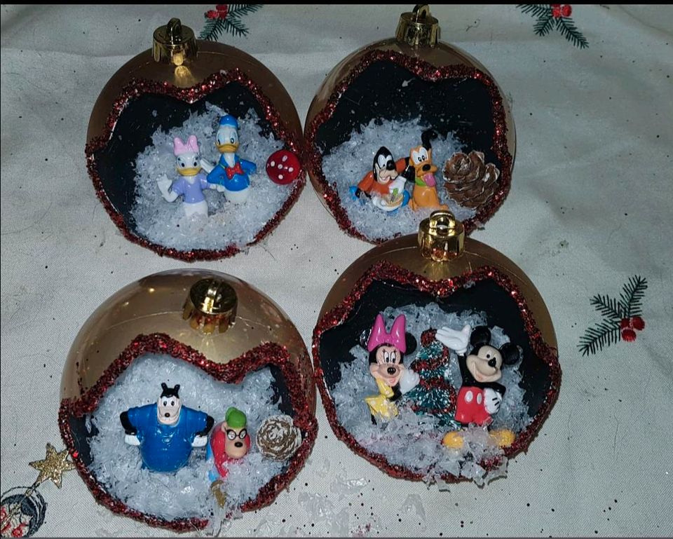 Weihnachtskugeln mit Disney Figuren, 8 cm, Weihnachten, neu in Rosenbach