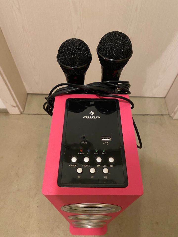 Karaoke Anlage Auna Karaboom LED, pink, wie neu in Suhl