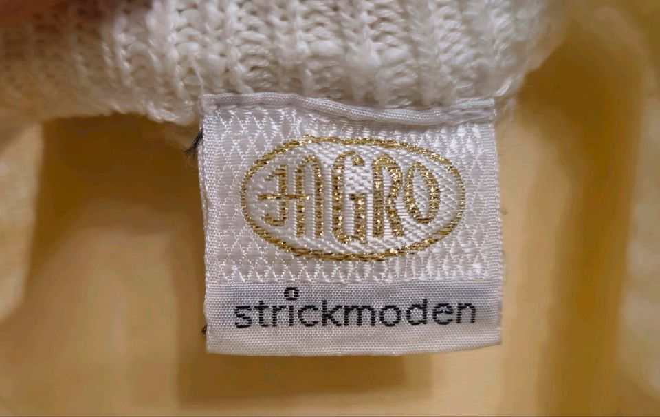 Damen Strickpullover Pullover Strickjacke Wolle weiß 42 WIE NEU in Dortmund
