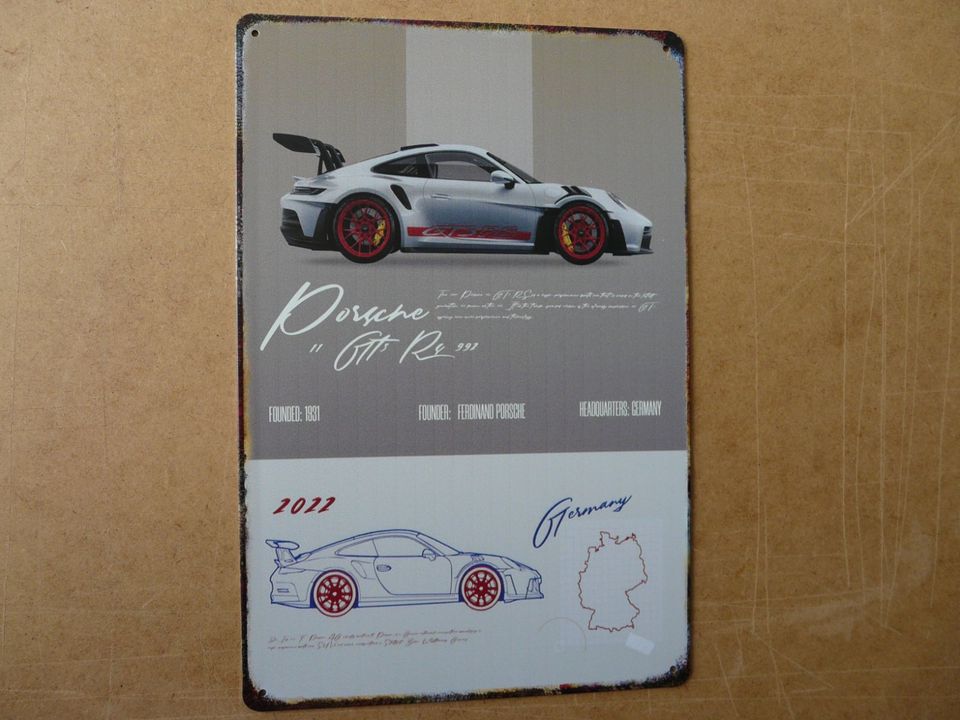 PORSCHE 911 GT3 RS 997 von 2022 – Blechschild in Leverkusen