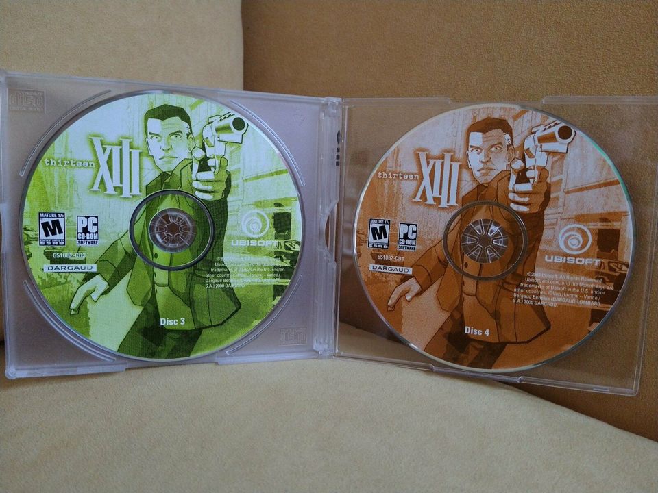 XIII PC Windows Spiel, Retro Klassiker von UbiSoft, 4 CDs in Pulheim