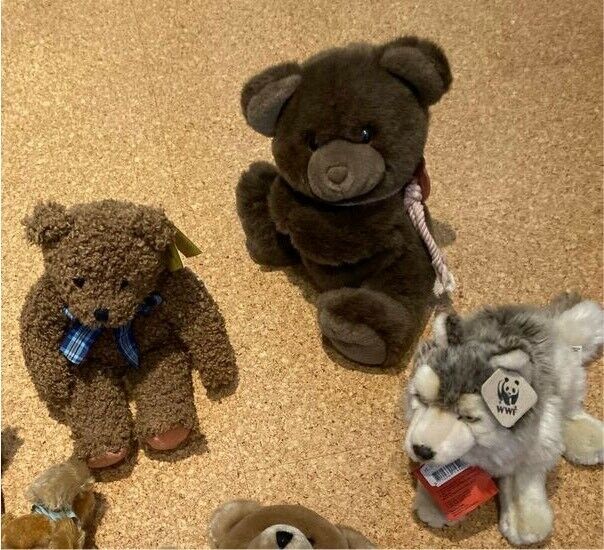 Sunkid Bär Teddy, Heunec Bär, WWF Wolf, Stofftiere NEU in Quakenbrück