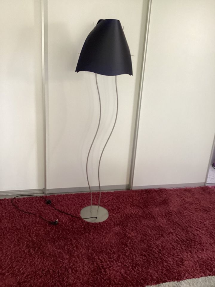 Stehlampe Fa. Sorpetaler  168 cm hoch dunkelblau Design vintage in Bindlach