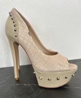 High Heels Nieten Pumps Rock Buffalo 38 sexy beige Lack Schlange Bayern - Langenmosen Vorschau