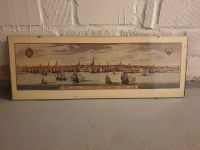 Amsterdam Holland Merian Hafen Schiffe Stich Vintage Glasrahmen Nordrhein-Westfalen - Castrop-Rauxel Vorschau