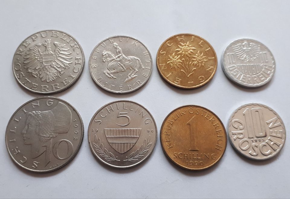 220 Österreichische Schilling in 176 Münzen aus ***Österreich*** in Berlin