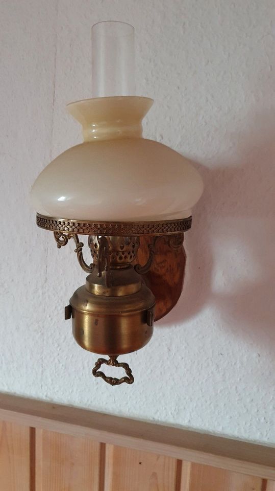Messinglampe antik Wandleuchte 20er Jahre Stil Petroleumlampe in Düsseldorf