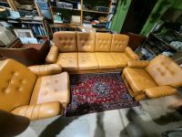 Retro Sitzgruppe Garnitur Sofa Sessel Sofa-Sessel-Set Leder Hessen - Groß-Gerau Vorschau