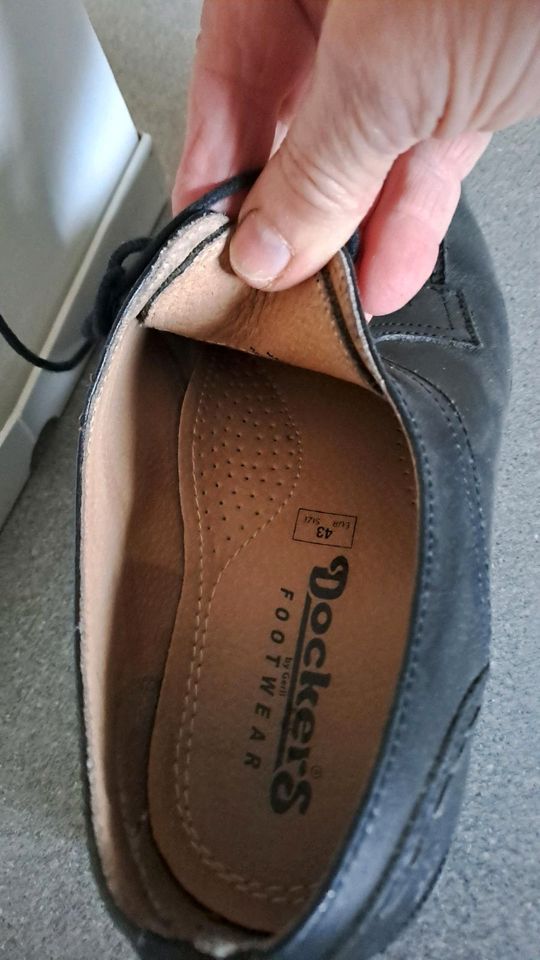 Dockers Lederschuh Herrenschuhe schwarz 43 in Sonnenberg-Winnenberg