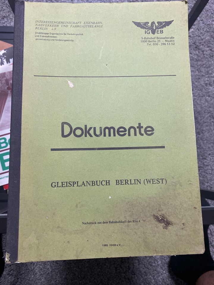 Eisenbahn Nahverkehr IG EB Dokumente Gleisplanbuch Berlin West in Berlin