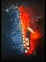 Beleuchtetes Saxophon-Bild für Gastronomie, Musikschule Dortmund - Mitte Vorschau